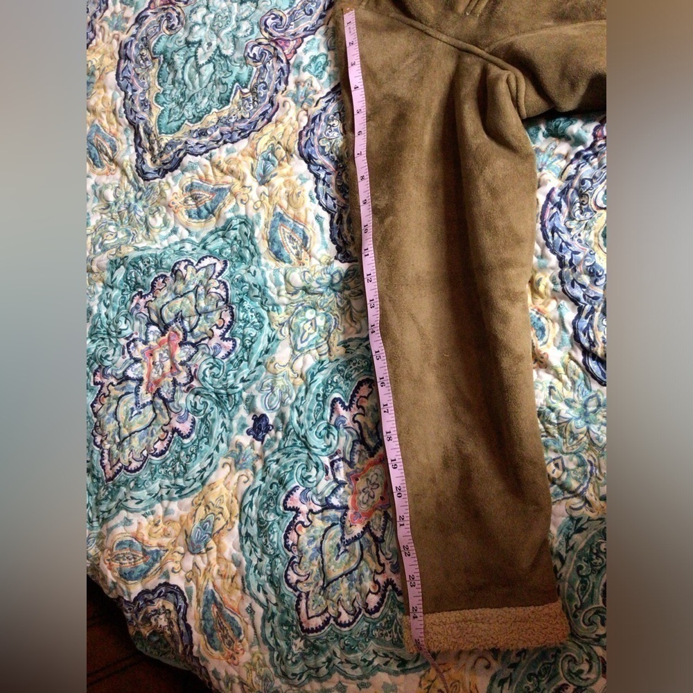 Tan Faux Suede Sherpa-Lined Jacket 2xl. (1aa) - Picture 4 of 12